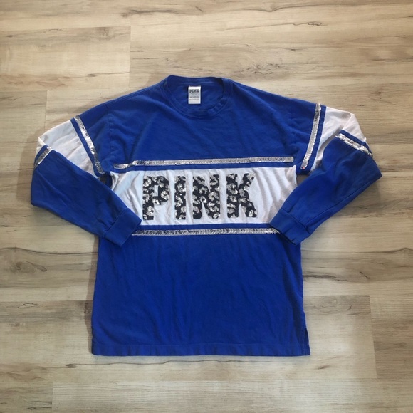 PINK Victoria's Secret Blue Tee - Picture 7 of 8